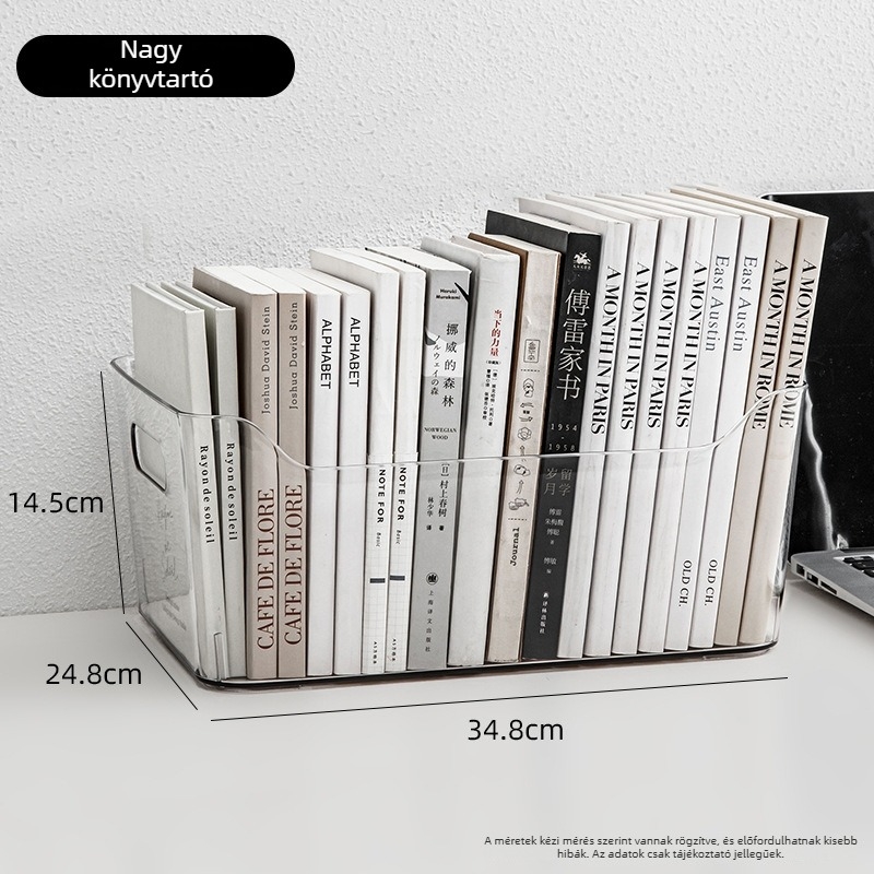 Asztali tároló doboz – Átlátszó PET, 18L, duopai márka, Modern minimalist stílus