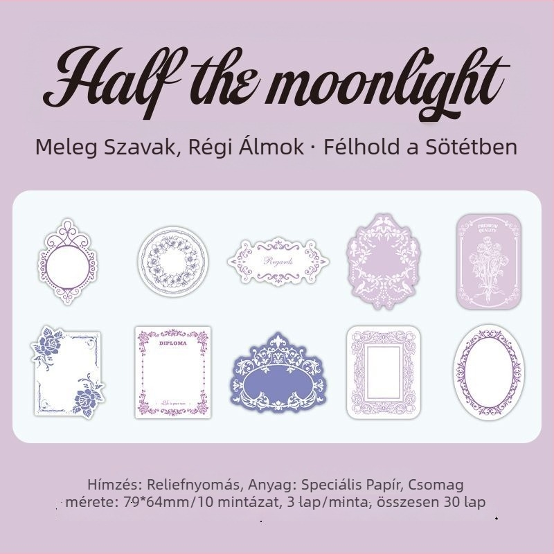 Infeel.Me különleges jegyzetpapír – modern és egyszerű reliefnyomásos papír csipkés széle, írható; Márka: Infeel.Me; Anyag: Speciális papír; Stílus: Modern és egyszerű; Feldolgozás: Nyomtatás; IP engedély: Nincs