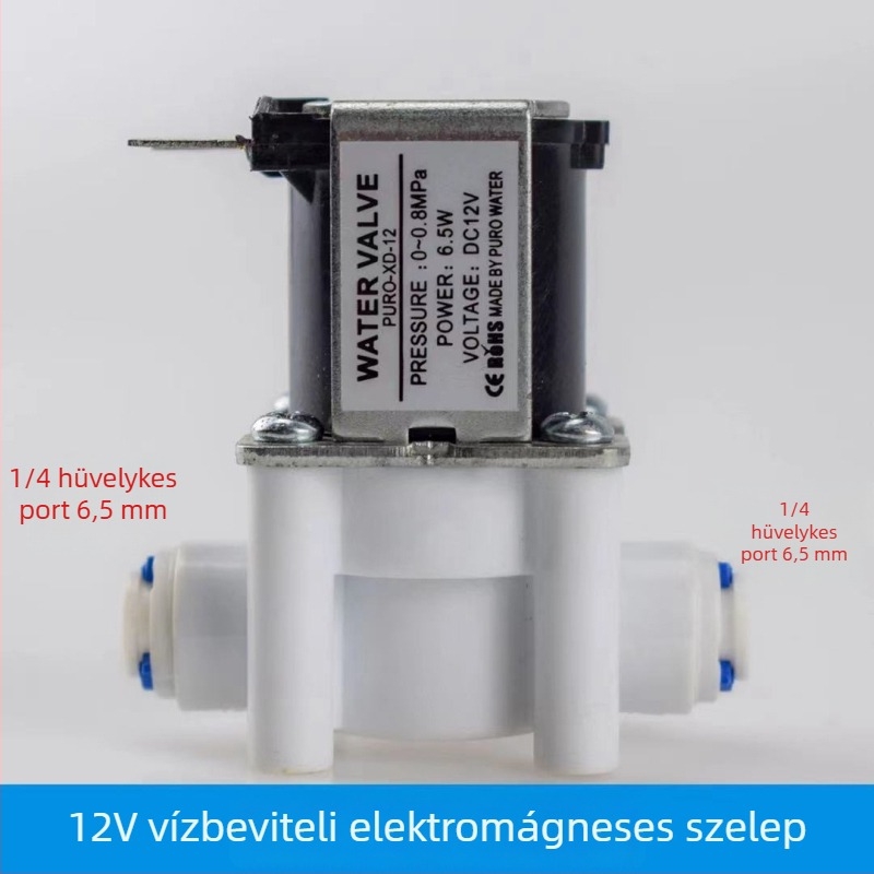 Víztisztító szelep szolenoidos készlet: 24V bemenet, 12V szolenoid, automatikus öblítés, 2/3-utas gyorscsatlakozók
