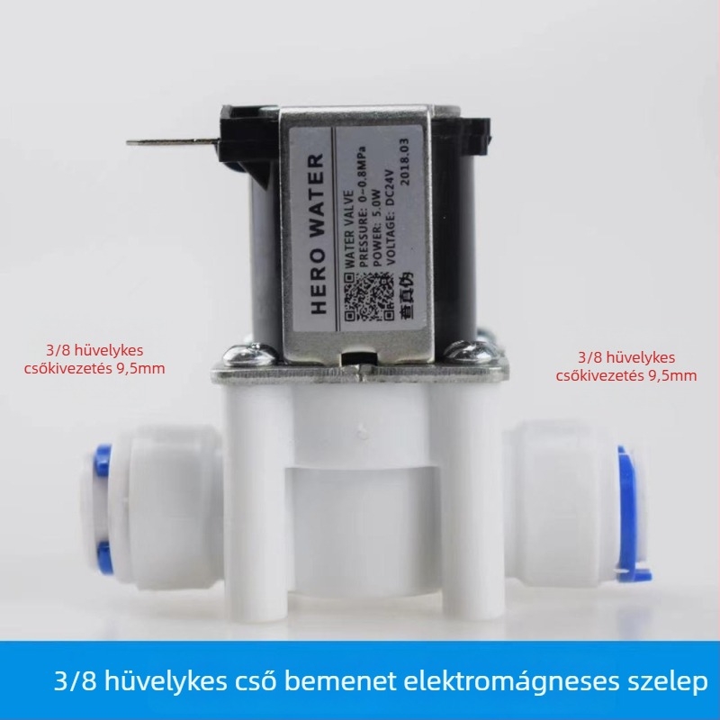 Víztisztító szelep szolenoidos készlet: 24V bemenet, 12V szolenoid, automatikus öblítés, 2/3-utas gyorscsatlakozók