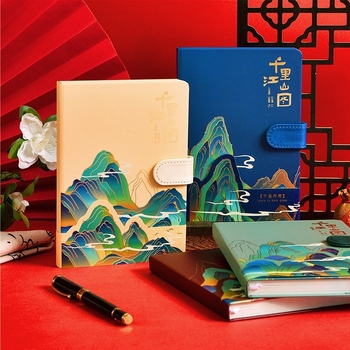 Jegyzetfüzet mágneses zárással, magas vizuális megjelenéssel, kreatív trendek (drótkötés; 100 oldal; Dowling papír 100 g; borító: papír; testreszabás elérhető)