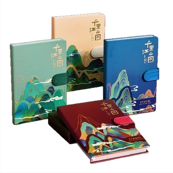 Jegyzetfüzet mágneses zárással, magas vizuális megjelenéssel, kreatív trendek (drótkötés; 100 oldal; Dowling papír 100 g; borító: papír; testreszabás elérhető)