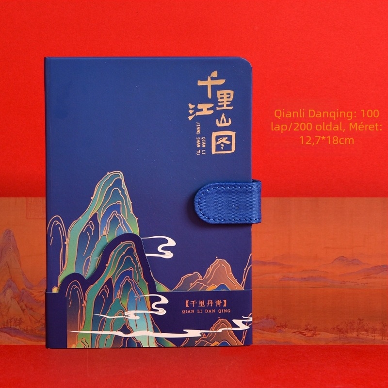 Jegyzetfüzet mágneses zárással, magas vizuális megjelenéssel, kreatív trendek (drótkötés; 100 oldal; Dowling papír 100 g; borító: papír; testreszabás elérhető)