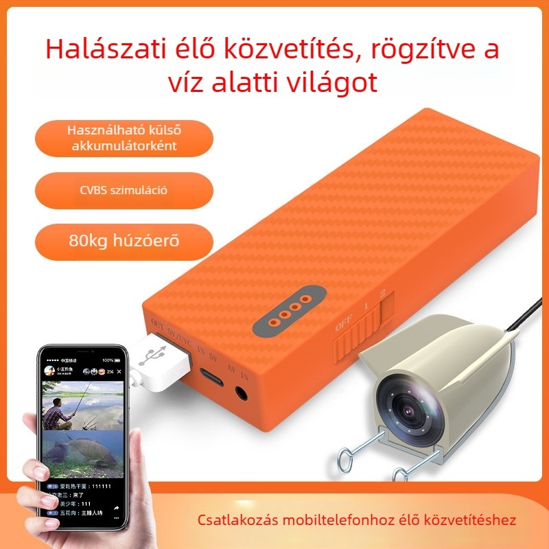 Víz alatti kamera horgászathoz haldetektorral, mélység 0,6–30 m, DC 10–18 V tápegység, márka Neutral