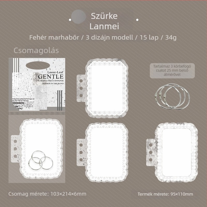 Füzet kitéphető lapokkal Mr.paper — minimalist stílus, kraft papír oldalak, 1–50 oldal