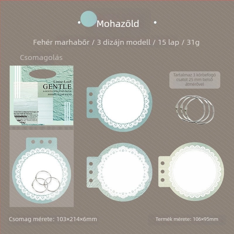Füzet kitéphető lapokkal Mr.paper — minimalist stílus, kraft papír oldalak, 1–50 oldal