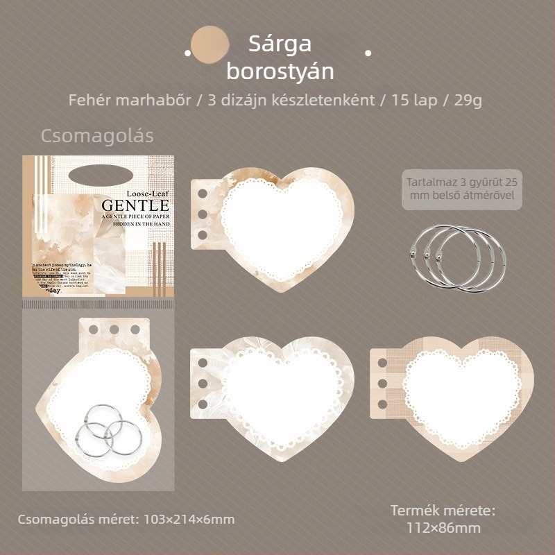 Füzet kitéphető lapokkal Mr.paper — minimalist stílus, kraft papír oldalak, 1–50 oldal