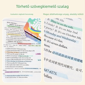 Átlátszó fluoreszcens ragasztós jegyzetek kihúzható indexjelzőkkel és diákok hibáira vonatkozó matricákkal — Márka: Advantages Bear; Ragasztó: Peel-and-stick; Belső oldalak hossza: 8400 mm; IP engedély: Nem
