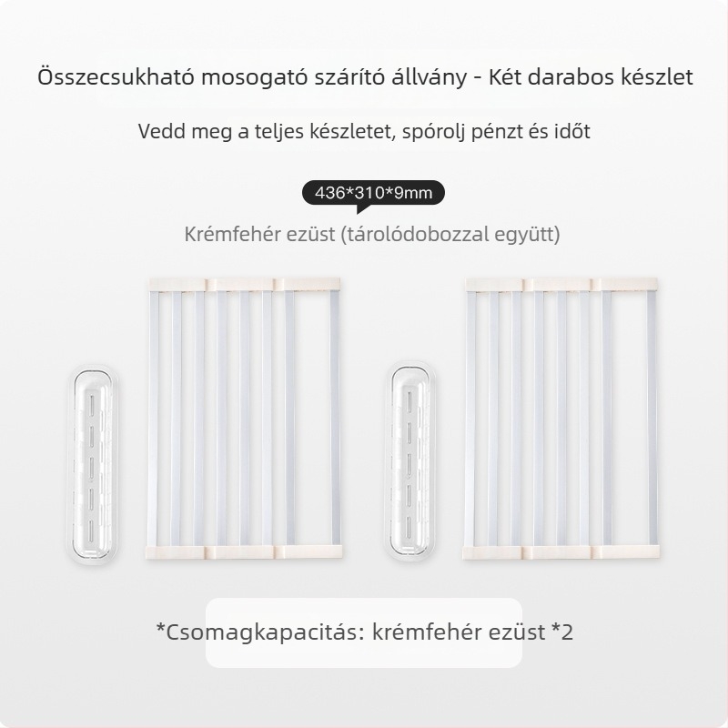 Összecsukható szilikon edények szárító állvány mosogatóhoz, padlóra álló KE026