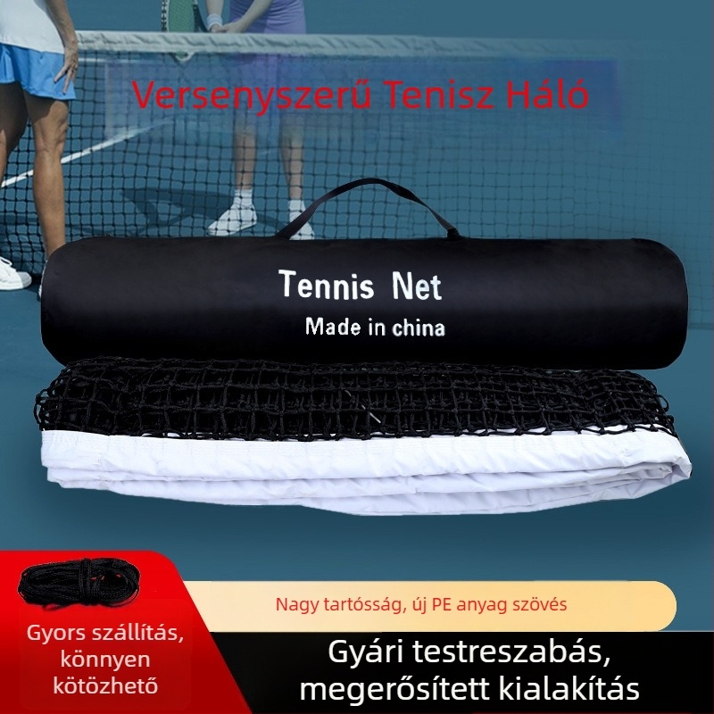 Versenys tenisz háló, hordozható kültéri kétszeres PE réteg, súly 8 kg, Xin qiangsheng