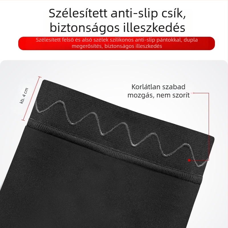 Kosárlabda sport térdvédők kompresszióval és ütésvédő résszel — SBR + lélegző rugalmas háló, szilikon csúszásmentes szélek, négy tűs hatsoros varrás