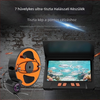 Víz alatti halérzékelő HD képpel, éjjellátó, hőmérséklet-szenzor és mély képalkotó kamera; mélységtartomány 0,6–500 m