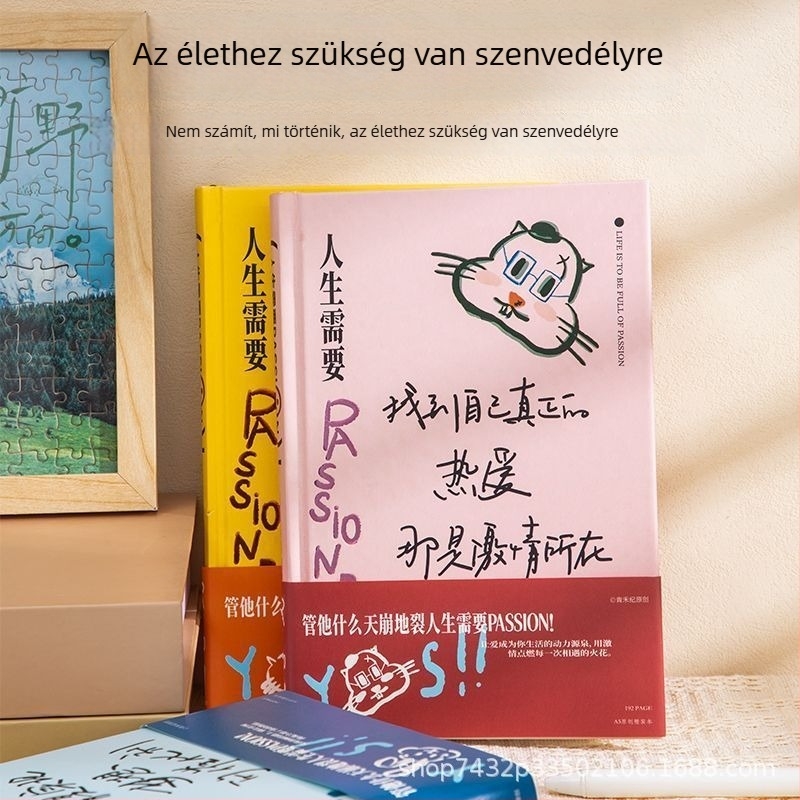 Jegyzetfüzet fonalas kötésű, Daolin papír, belső papír 100 g, 100–200 oldal, kreatív stílus.