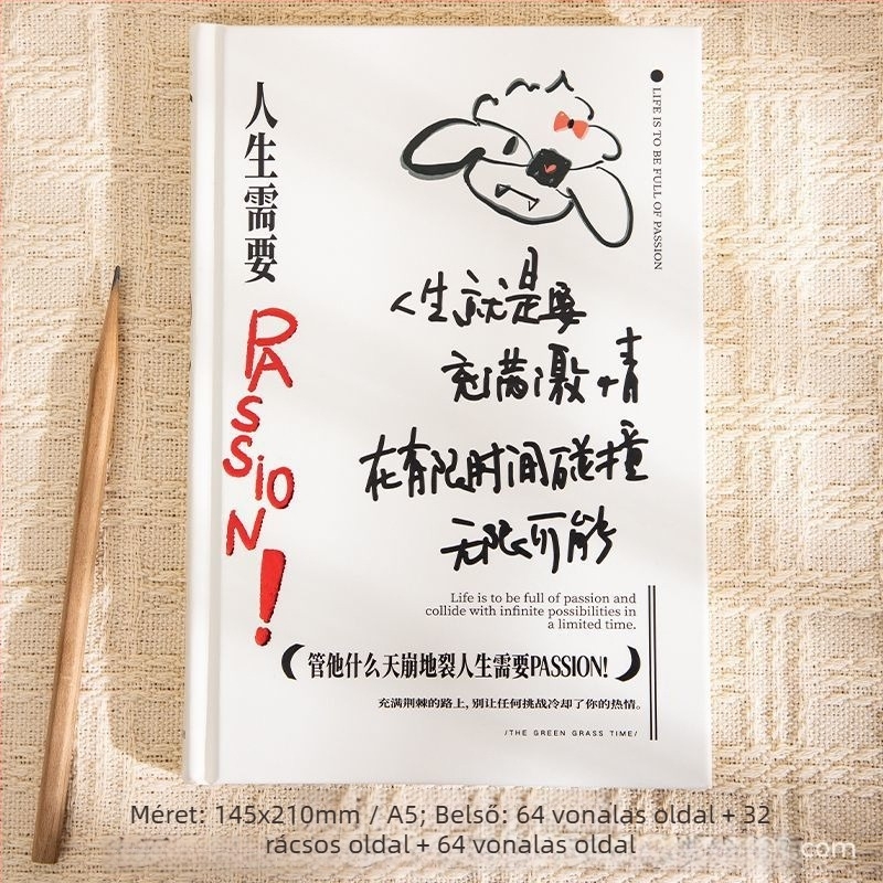 Jegyzetfüzet fonalas kötésű, Daolin papír, belső papír 100 g, 100–200 oldal, kreatív stílus.