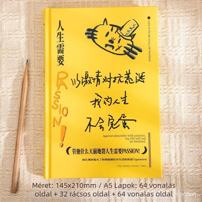 Jegyzetfüzet fonalas kötésű, Daolin papír, belső papír 100 g, 100–200 oldal, kreatív stílus.