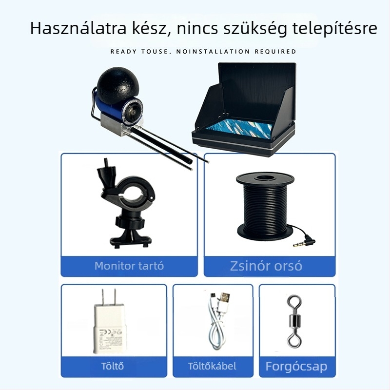 Új teljes készlet vizuális halkereső HD kamerával és éjjellátó kijelzővel