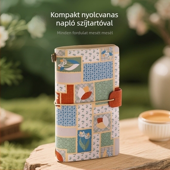 Füzet PU borítással és pántos kötésével; Kreatív trend stílus, belső papírfa 100 g, 200–300 oldal