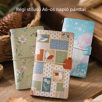 Füzet PU borítással és pántos kötésével; Kreatív trend stílus, belső papírfa 100 g, 200–300 oldal