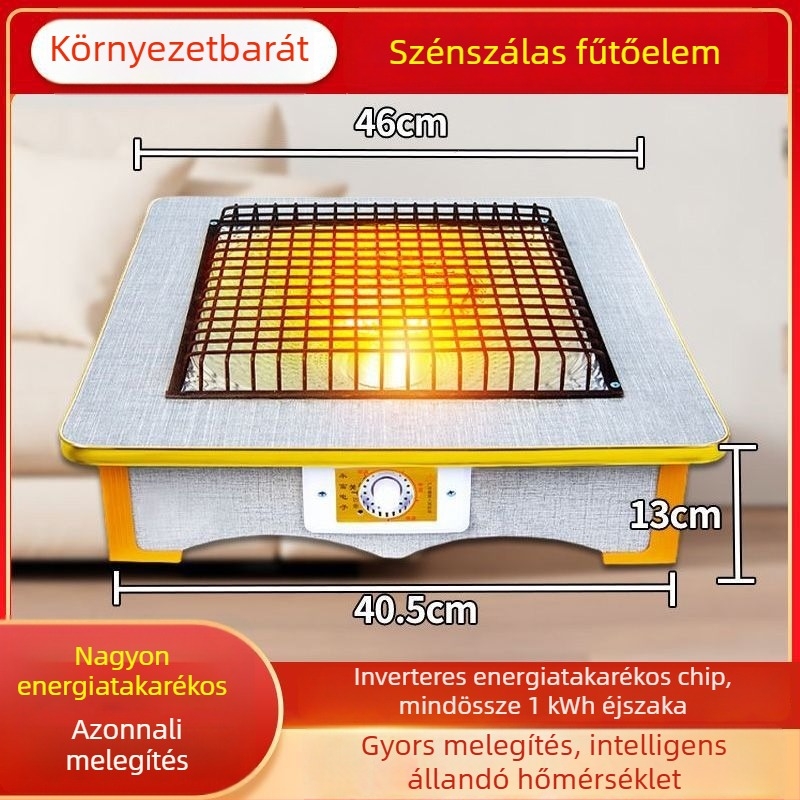 Lábmelegítő az asztal alatt, energiatakarékos otthoni használatra