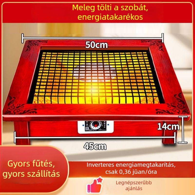 Lábmelegítő az asztal alatt, energiatakarékos otthoni használatra