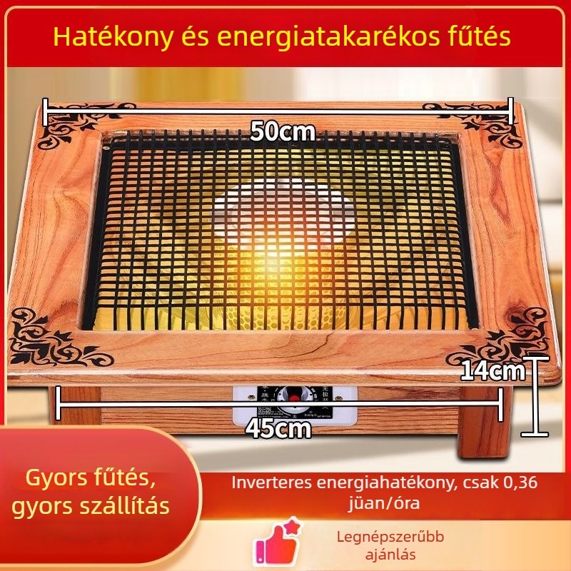 Lábmelegítő az asztal alatt, energiatakarékos otthoni használatra