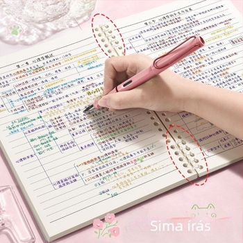 B5-ös virágos oldalas notesz diákoknak, Ins-stílusú, A5-ös cserélhető betétekkel