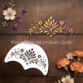 DIY rajzasztal üreges sablonnal gyerekek arcának festéséhez – kézzel készített kreatív festőeszköz, PET anyag, modell SJX-190