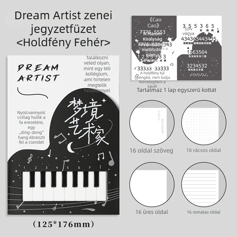 Dream Art borítójú zenei jegyzetfüzet