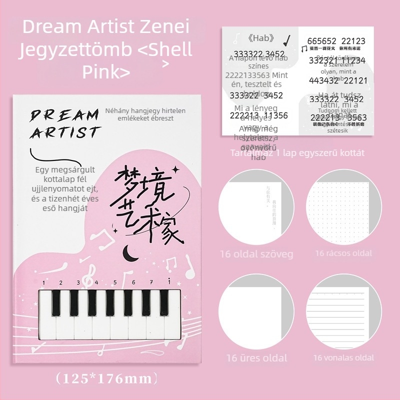 Dream Art borítójú zenei jegyzetfüzet