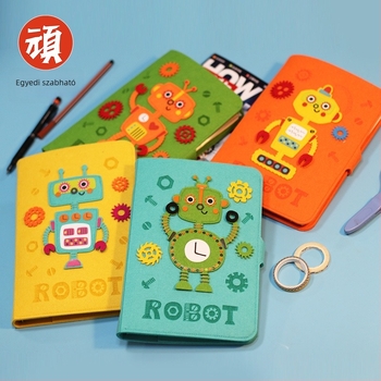 Füzet oldható lapokkal, vastag filcborítású, Daolin papír, 80 g/m², aranyos japán-koreai stílus, márka Stubborn creativity