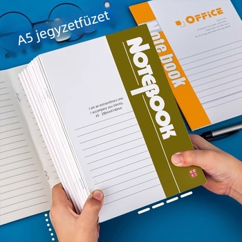 Green bear notesz üzleti célokra, varrott kötés, papírborító, 75 g kiváló minőségű papír, 1–50 oldal (75 g papír, 1–50 oldal, varrott kötés)