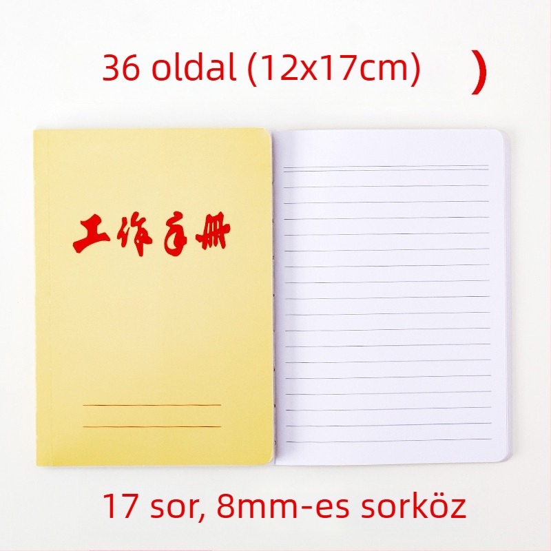 Weisheng Munkakezelő jegyzetfüzet, Ragasztó kötés, Papírtakaró, 60 g papír, Semleges szövegpapír