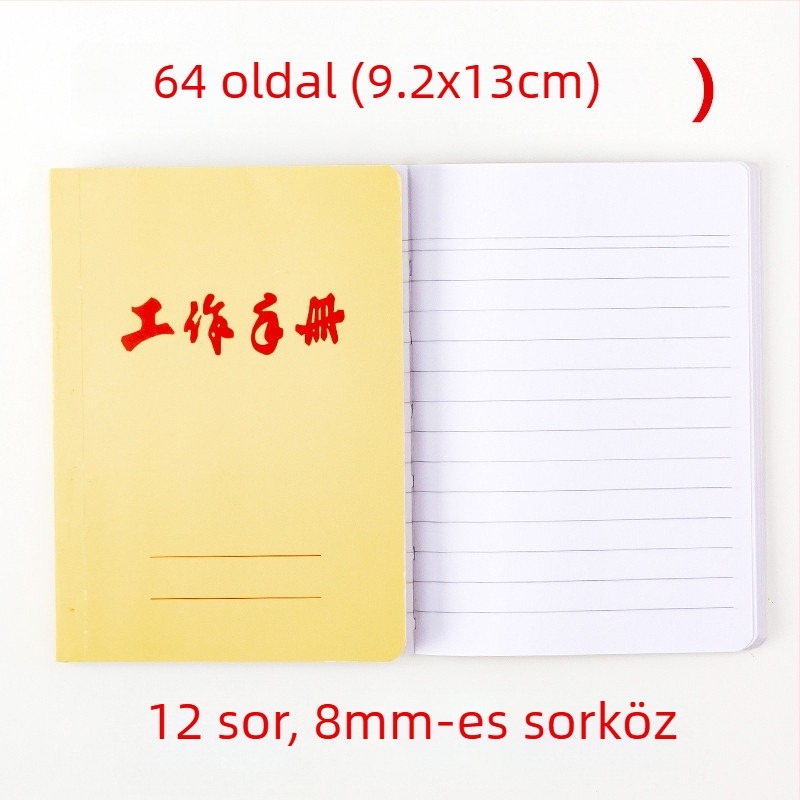 Weisheng Munkakezelő jegyzetfüzet, Ragasztó kötés, Papírtakaró, 60 g papír, Semleges szövegpapír
