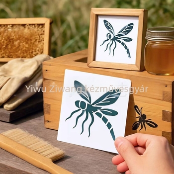 Festés minta természetes állatok és rovarok virágokkal és fűvel — PET anyag — Márka Yiwu Purple Butterfly Arts and Crafts Factory