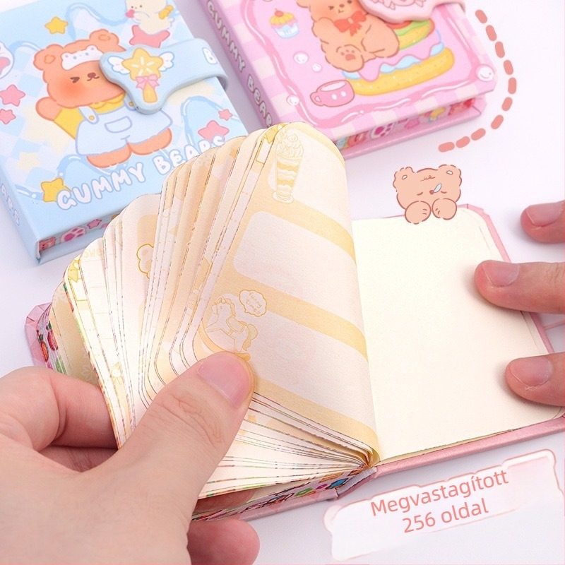 Kézben tartható napló záró szál ragasztott kötésével, papír borító, Dowling papír, 80 gsm, 200–300 oldal