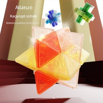 Sanrong Luban lock / Kongming lock puzzle, ABS anyag, türelem edzés és kognitív készségfejlesztés, színes dobozban csomagolva