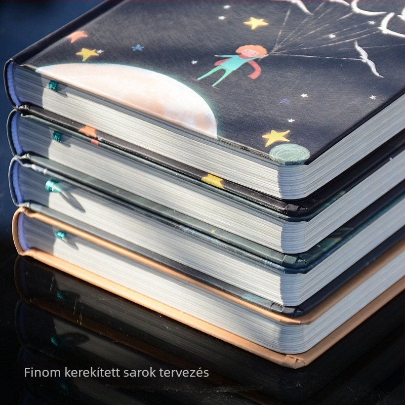 Little Prince színező illusztrációkkal napló, karikatúra stílusú, cérnás kötés, Dowling papír, 1–50 oldal