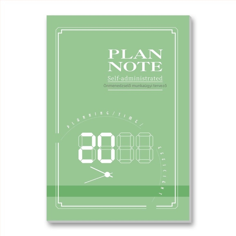 Notebook Riding kötésű, 24 lap (48 oldal), Forest papír 80 g, japán/koreai aranyos stílus, 2024 naptárterv