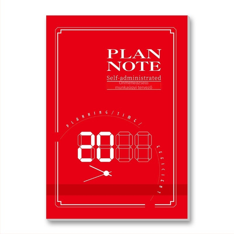 Notebook Riding kötésű, 24 lap (48 oldal), Forest papír 80 g, japán/koreai aranyos stílus, 2024 naptárterv