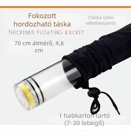 Morning Fish Music – Úszó vödör a horgász felszerelések tárolására, hordozható