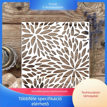 Kreatív üreges sablonkészlet DIY faliképhez (Anyag: gyanta; Folyamat: szobrászat; IP engedély: Nem)