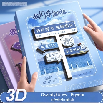 Hatodik osztályos osztálytársam emlékalbum bőr borítású, binder kötés, levehető oldalak és címjegyzék