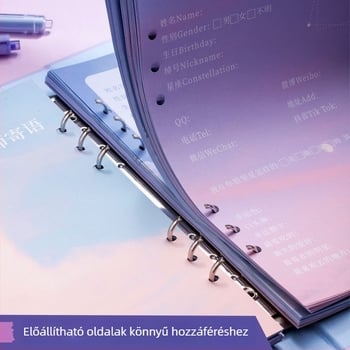 Hatodik osztályos osztálytársam emlékalbum bőr borítású, binder kötés, levehető oldalak és címjegyzék