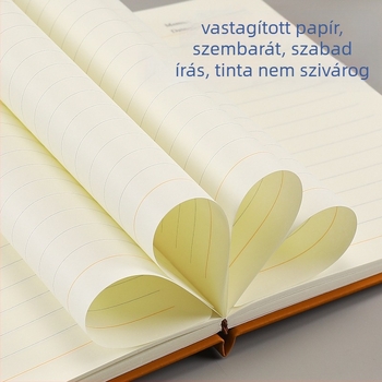 Notesz egyedi logóval és elasztikus laptop-pánttal, varrott kötés, Dowling papír 70 g