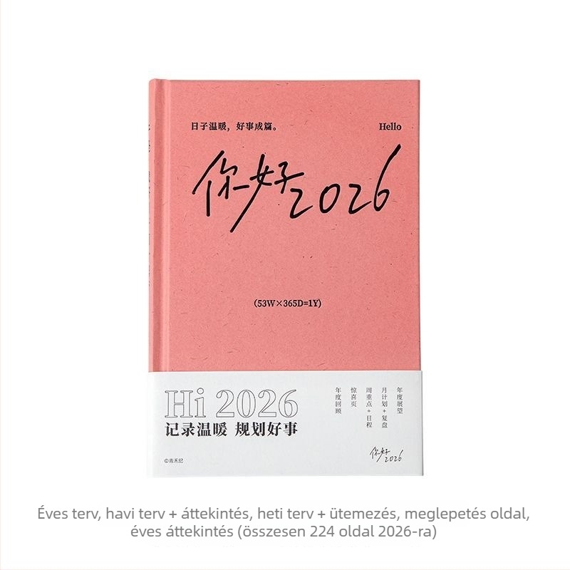 Qingheji notesz – Önfegyelem és időgazdálkodás napi tervező diákok számára, Dowling papír, 80gsm, 100–200 oldal