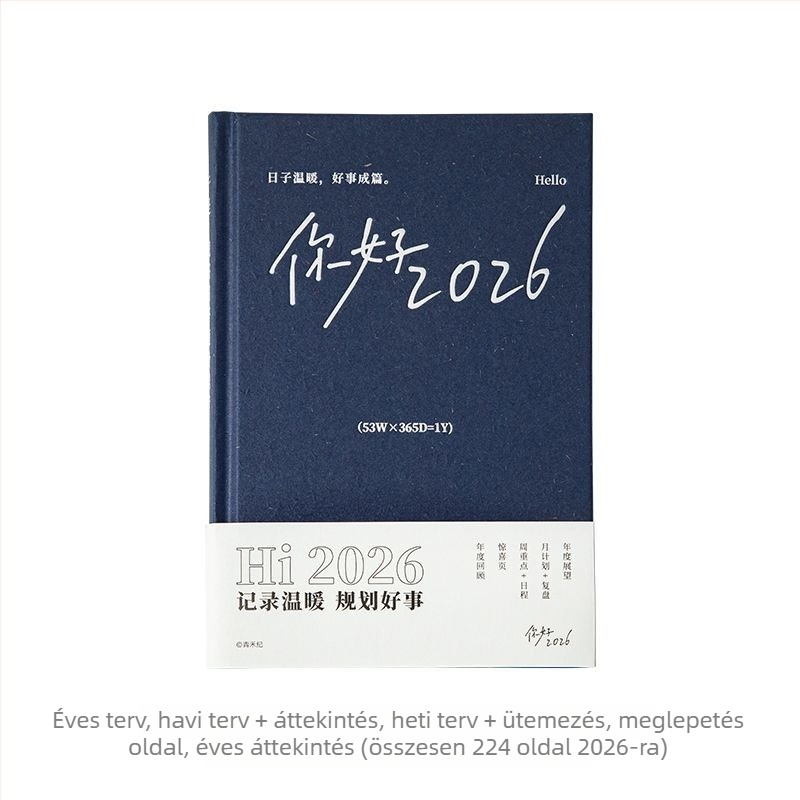 Qingheji notesz – Önfegyelem és időgazdálkodás napi tervező diákok számára, Dowling papír, 80gsm, 100–200 oldal