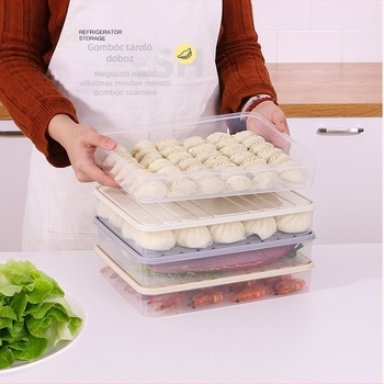 Changda PP fagyasztó tároló doboz, japán stílusú, dumplings és tészta számára, osztályozatlan kialakítás, frissesség megőrzése