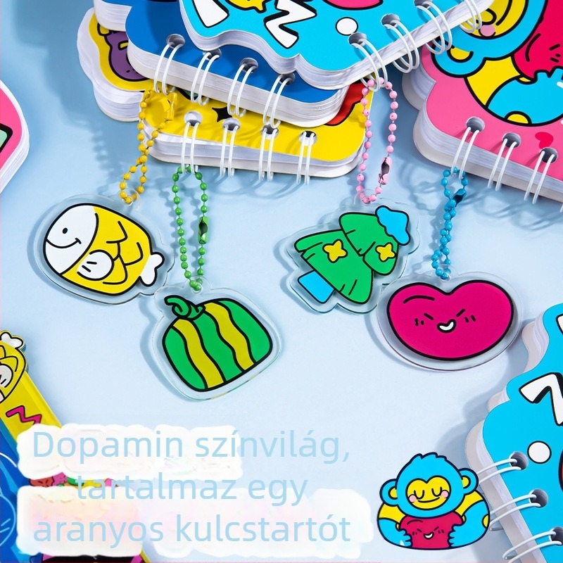 Diákoknak szánt spirálfüzet, Cartoon sorozat, Coil Book modell, Cold Moon márka, 80 oldal, ajándék édes medállal