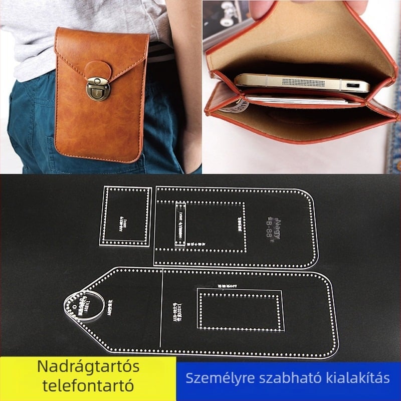 DIY akril mintázat iPhone 7 sport derék táskához — tervek és papír sablon