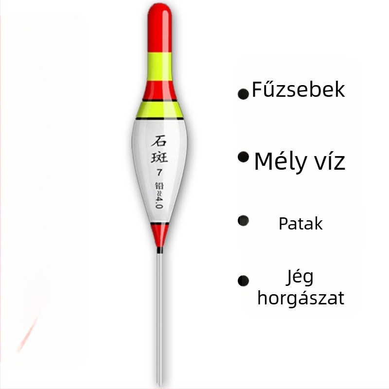 Rövid úszó horgászathoz, vastag farokkal, feltűnő kavicsos mintával, sekély vízhez, patakokhoz, barlangokhoz és jég alatti horgászathoz, magas érzékenység